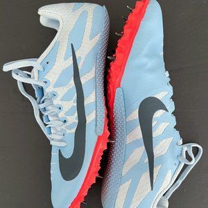 Nike Zoom Rival Racing Spike Running Track Shoes Blue Women's 6.5
